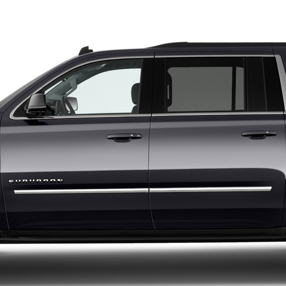 1992-1998 Chevy Suburban Chrome/Black Side Body Trim Molding