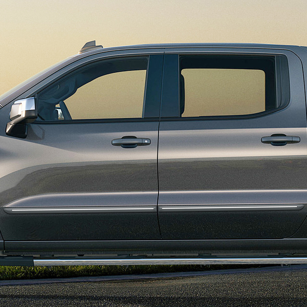 CHROME BODY SIDE Moldings TRIM Moulding For SILVERADO 3500 HD CREW CAB 2019-2021