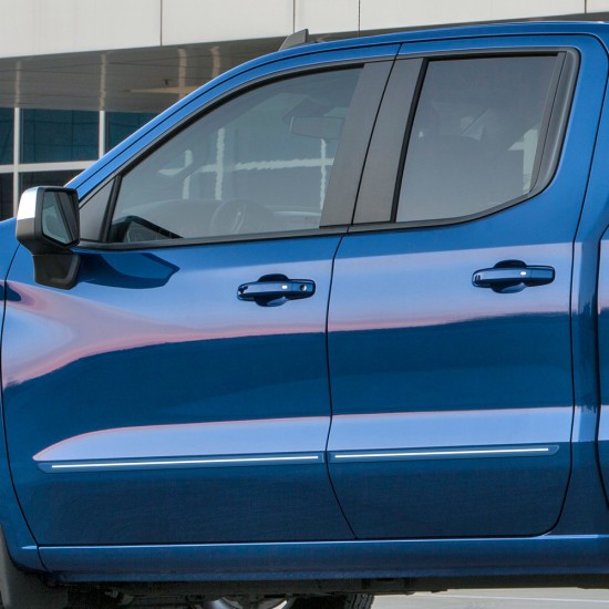 Chevrolet Silverado 1500 Double Cab ChromeLine Painted Body Side Molding 2019 - 2025 / CF-SIL19-DC Chevrolet Silverado 1500 Double Cab ChromeLine Painted Body Side Molding 2019 - 2025 / CF-SIL19-DC