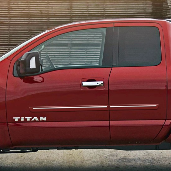 Nissan Titan King Cab ChromeLine Painted Body Side Molding 2016 - 2024 / CF2-TITAN16-KC Nissan Titan King Cab ChromeLine Painted Body Side Molding 2016 - 2024 / CF2-TITAN16-KC