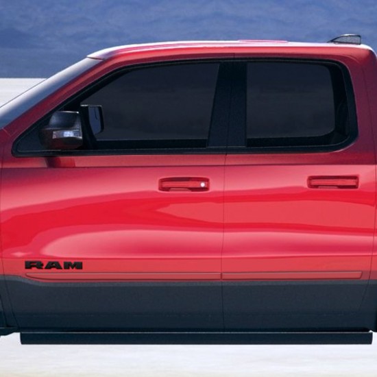  Dodge Ram 1500 Quad Cab Painted Body Side Molding 2019 - 2022 / FES-RAM19-QC