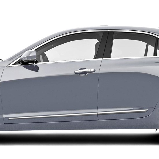 Cadillac ATS Sedan Chrome Body Side Molding 2013 - 2019 / LCM-ATS-1-5-6 (LCM-ATS-1-5-6) by www.Sportwing.com