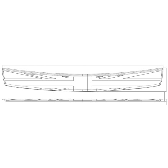 Mini Cooper Countryman Rear Bumper Protector 2017 - 2022 / RBP-010 Mini Cooper Countryman Rear Bumper Protector 2017 - 2022 / RBP-010