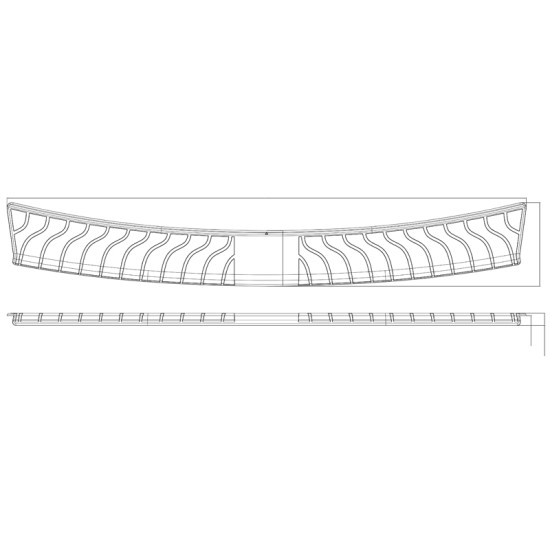 Nissan Rogue Rear Bumper Protector 2008 - 2013 / RBP-013 Nissan Rogue Rear Bumper Protector 2008 - 2013 / RBP-013