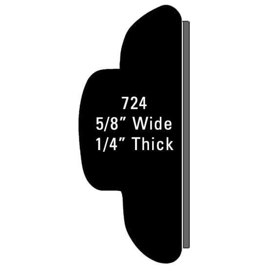 Narrow Body Side Molding with Finished Ends; 60  Roll - 13/25” Wide, 1/4” Thick / 7246002-R (7246002-R) by www.Sportwing.com