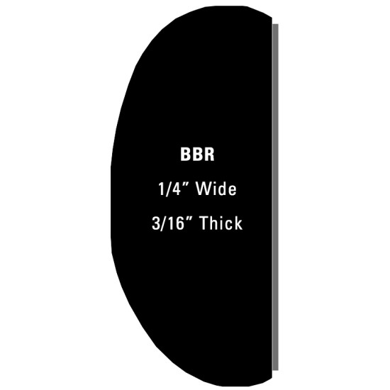 Half Round Trim; 90  Roll - 1/4” Wide, 3/16” Thick / BBR90 (BBR90) by www.Sportwing.com