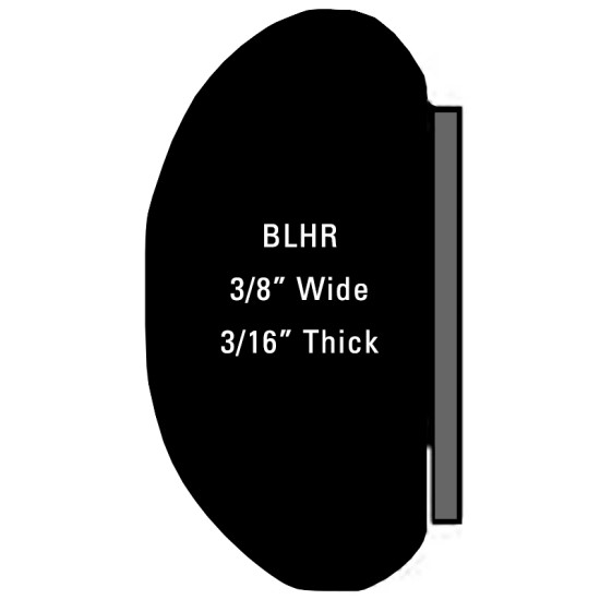 Half Round Wheel Well Trim; 150  Roll - 3/8” Wide, 3/16” Thick / BLHR150 (BLHR150) by www.Sportwing.com