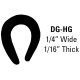 U-Shape Door Edge Guard; 50' Roll - 1/4” Wide, 1/16” Thick / DG50-HG