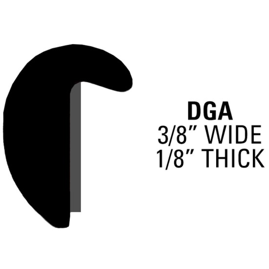 Half Round Door Edge Guard; 50  Roll - 3/8” Wide, 1/8” Thick / DGA50-G (DGA50-G) by www.Sportwing.com