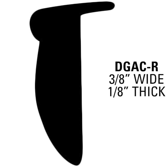 L-Shape Chrome & Black Door Edge Guard; 20' Roll - 3/8” Wide, 1/8” Thick / DGA20C-R
