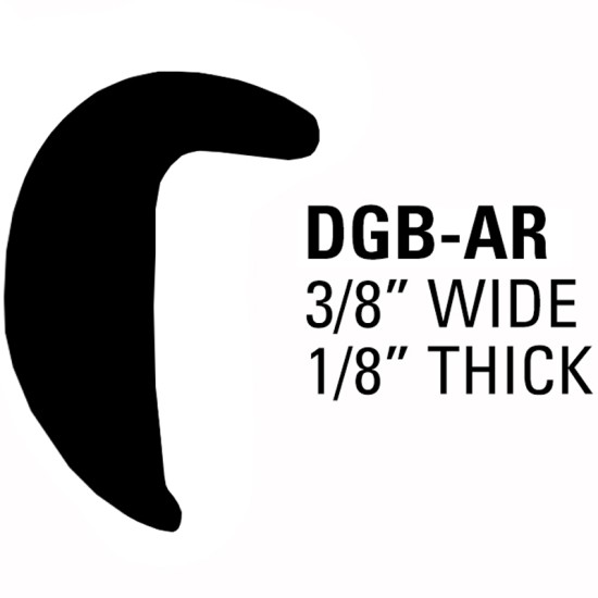 SlimLine Door Edge Guard; 50  Roll - 3/8” Wide, 1/8” Thick / DG50B-AR (DG50B-AR) by www.Sportwing.com