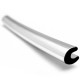 U-Shape Chrome Door Edge Guard; 16' Roll - 0.280” Wide, 1/16” Thick / DG16C-RX