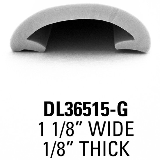 Track Cover Molding; 65  Roll - 1 1/8” Wide, 1/8” Thick / DL365-G (DL365-G) by www.Sportwing.com