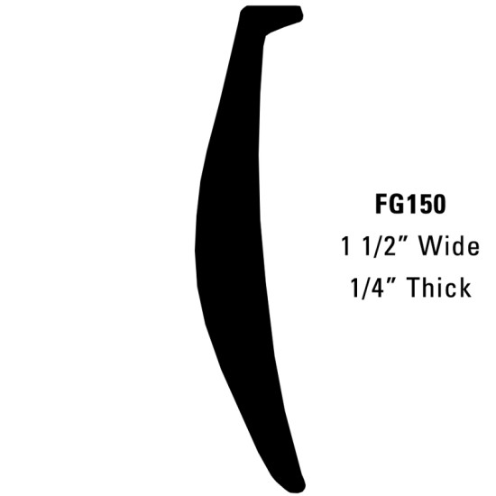 FenderGard Molding with Lip; 25  Roll - 1 1/2” Wide, 1/4” Thick / FG-1502502-R (FG-1502502-R) by www.Sportwing.com