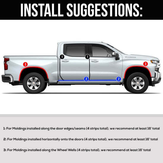 Wheel Well Molding Pack; 18  Roll - 1/2” Wide, 3/16” Thick / W60118-PK (W60118-PK) by www.Sportwing.com