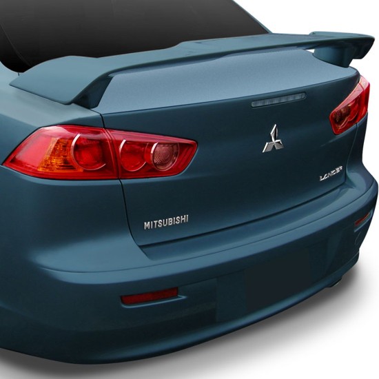 Mitsubishi Lancer Factory Style Pedestal Rear Deck Spoiler 2008 - 2018 / LANCER08 (LANCER08) by www.Sportwing.com