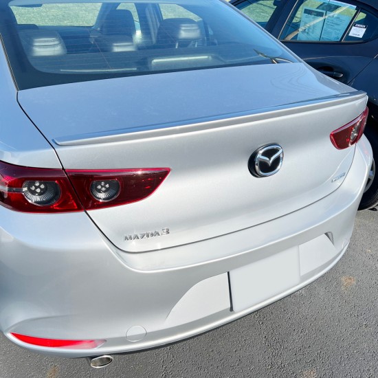  Mazda 3 Sedan Custom Style Flush Mount Rear Deck Spoiler 2019 - 2024 / MAZDA3-19-FM | Sportwing