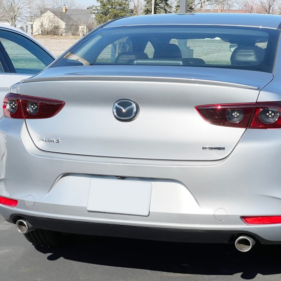  Mazda 3 Sedan Custom Style Flush Mount Rear Deck Spoiler 2019 - 2024 / MAZDA3-19-FM | Sportwing