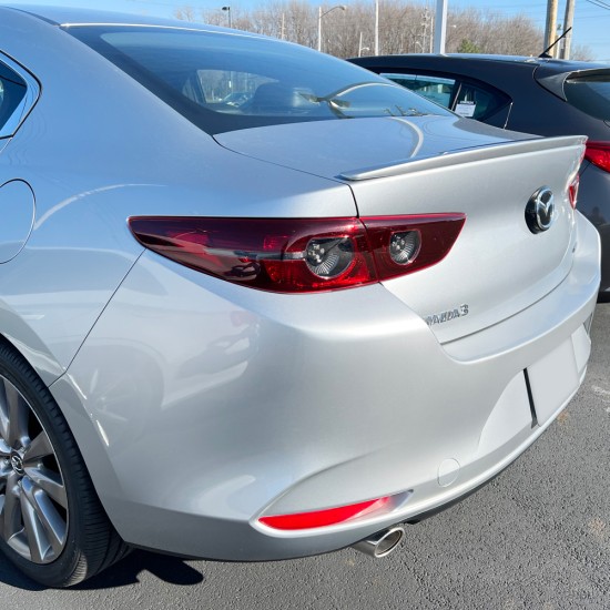 Mazda 3 Sedan Custom Style Flush Mount Rear Deck Spoiler 2019 - 2025 / MAZDA3-19-FM Mazda 3 Sedan Custom Style Flush Mount Rear Deck Spoiler 2019 - 2025 / MAZDA3-19-FM