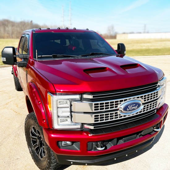 Ford F-350 Painted Functional Ram Air Hood 2017 - 2022 / RAHFORDSD17 (RAHFORDSD17) by www.Sportwing.com