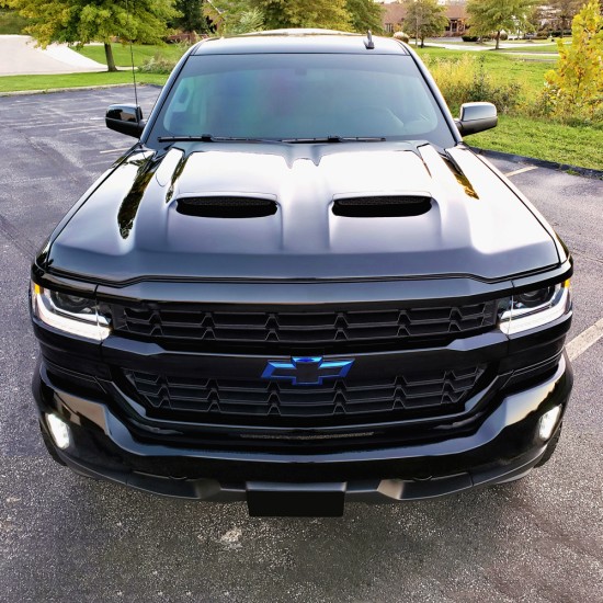 Chevrolet Silverado 1500 Painted Functional Ram Air Hood 2016 - 2018 / RAHSIL16 (RAHSIL16) by www.Sportwing.com