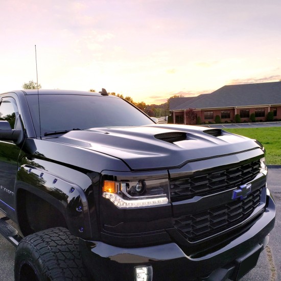 Chevrolet Silverado 1500 Painted Functional Ram Air Hood 2016 - 2018 / RAHSIL16 (RAHSIL16) by www.Sportwing.com