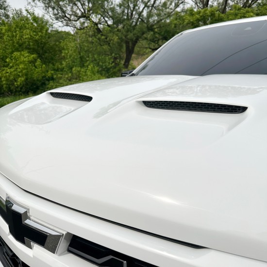  Chevrolet Silverado 1500 Painted Functional Ram Air Hood 2019 - 2024 / RAHSIL19 | Sportwing