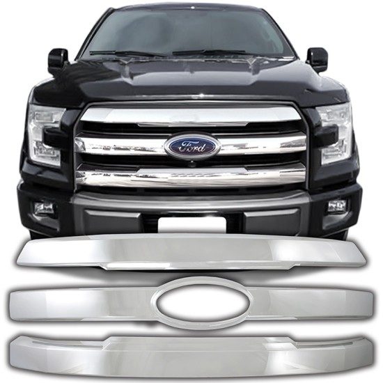 Ford F-150 Lariat Chrome Grille Overlay 2015 - 2017 / IWCGI/134