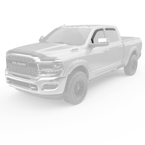 Dodge Ram 3500 Crew Cab In-Channel Window Visors 2019 - 2022 / 572861 Dodge Ram 3500 Crew Cab In-Channel Window Visors 2019 - 2022 / 572861