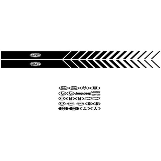 Universal Strobe 6 Rocker Graphic Kit / EE1170 Universal Strobe 6 Rocker Graphic Kit / EE1170