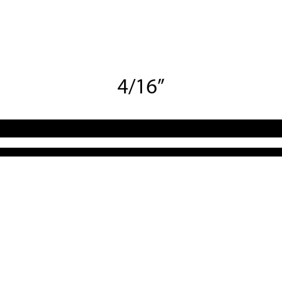 Universal One Color Pinstripe Graphic Kit; 150' Roll - 4/16” Wide / EE416 Universal One Color Pinstripe Graphic Kit; 150' Roll - 4/16” Wide / EE416