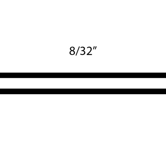Universal One Color Pinstripe Graphic Kit; 150' Roll - 8/32” Wide / EE832 Universal One Color Pinstripe Graphic Kit; 150' Roll - 8/32” Wide / EE832