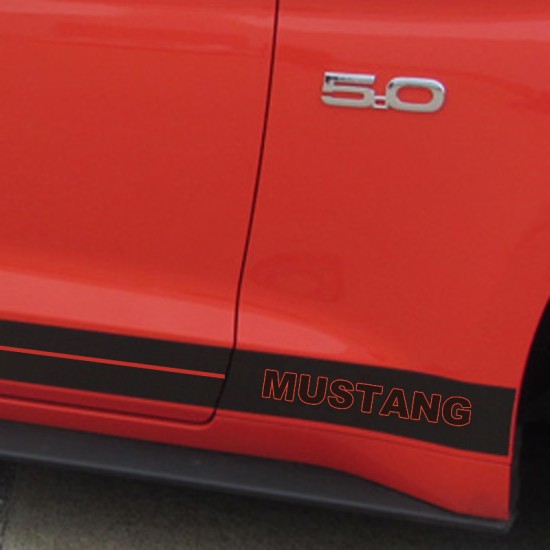 Ford Mustang Breakup NAME Rocker Graphic Kit 2015 - 2021 / EE3439 Ford Mustang Breakup NAME Rocker Graphic Kit 2015 - 2021 / EE3439