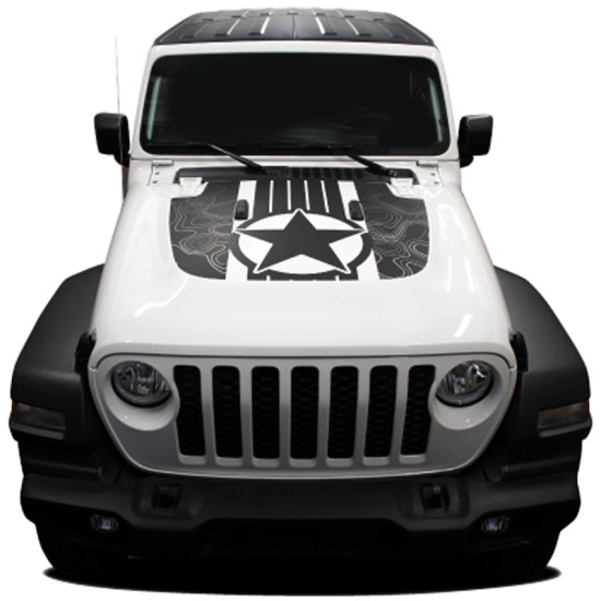 Jeep Gladiator Journey Voided Hood Graphic Kit 2020 - 2021 / EE6716 Jeep Gladiator Journey Voided Hood Graphic Kit 2020 - 2021 / EE6716