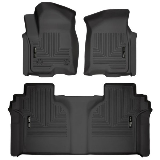 Chevrolet Silverado 3500 HD Crew Cab WeatherBeater Front & 2nd Row Floor Liners 2020 - 2023 / 9402 (9402) by www.Sportwing.com