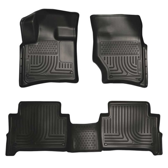 Audi Q7 WeatherBeater Front & 2nd Row Floor Liners 2007 - 2015 / 9642 Audi Q7 WeatherBeater Front & 2nd Row Floor Liners 2007 - 2015 / 9642