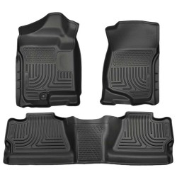 Chevrolet Silverado 1500 LS Crew Cab WeatherBeater Front & 2nd Row Floor Liners 2007 - 2013 / 9820