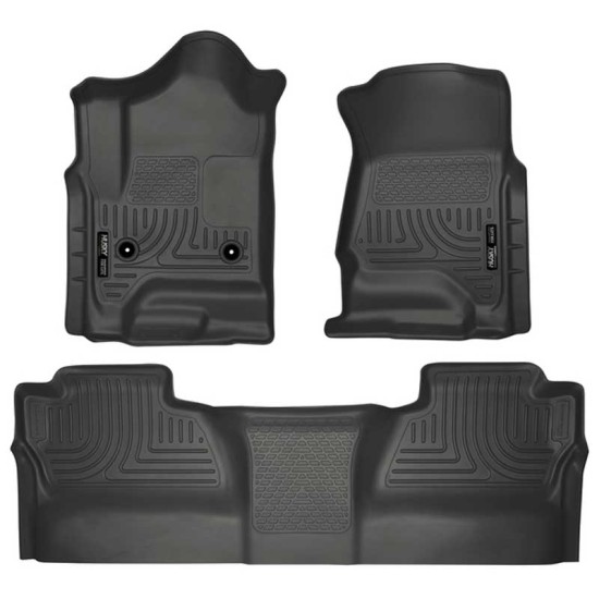 Chevrolet Silverado 3500 HD Crew Cab WeatherBeater Front & 2nd Row Floor Liners 2015 - 2019 / 9823 (9823) by www.Sportwing.com Chevrolet Silverado 3500 HD Crew Cab WeatherBeater Front & 2nd Row Floor Liners 2015 - 2019 / 9823 (9823) by www.Sportwing.com