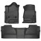 Chevrolet Silverado 3500 HD Crew Cab WeatherBeater Front & 2nd Row Floor Liners 2015 - 2019 / 9823