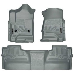 Chevrolet Silverado 1500 Crew Cab WeatherBeater Front & 2nd Row Floor Liners 2014 - 2018 / 9823