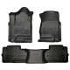 Chevrolet Silverado 3500 HD Double Cab WeatherBeater Front & 2nd Row Floor Liners 2015 - 2018 / 9824 Chevrolet Silverado 3500 HD Double Cab WeatherBeater Front & 2nd Row Floor Liners 2015 - 2018 / 9824