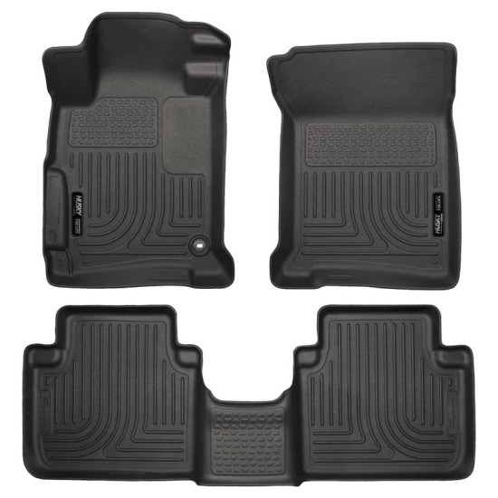 Honda Accord Hybrid Sedan WeatherBeater Front & 2nd Row Floor Liners 2014 - 2015 / 9848 Honda Accord Hybrid Sedan WeatherBeater Front & 2nd Row Floor Liners 2014 - 2015 / 9848