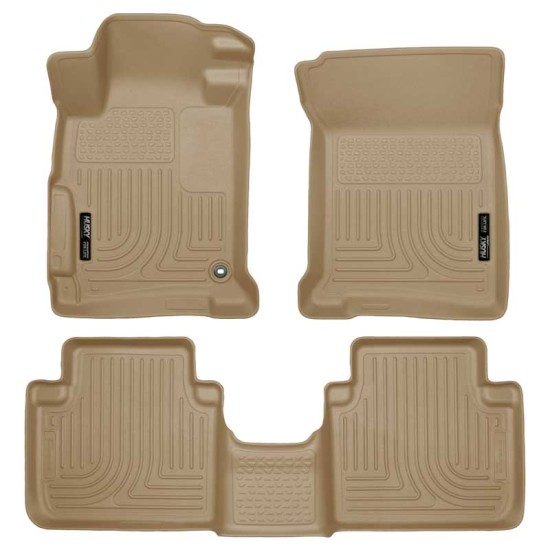 Honda Accord Hybrid Sedan WeatherBeater Front & 2nd Row Floor Liners 2014 - 2015 / 9848 Honda Accord Hybrid Sedan WeatherBeater Front & 2nd Row Floor Liners 2014 - 2015 / 9848