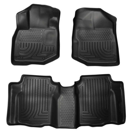 Honda Fit WeatherBeater Front & 2nd Row Floor Liners 2009 - 2013 / 9849 Honda Fit WeatherBeater Front & 2nd Row Floor Liners 2009 - 2013 / 9849