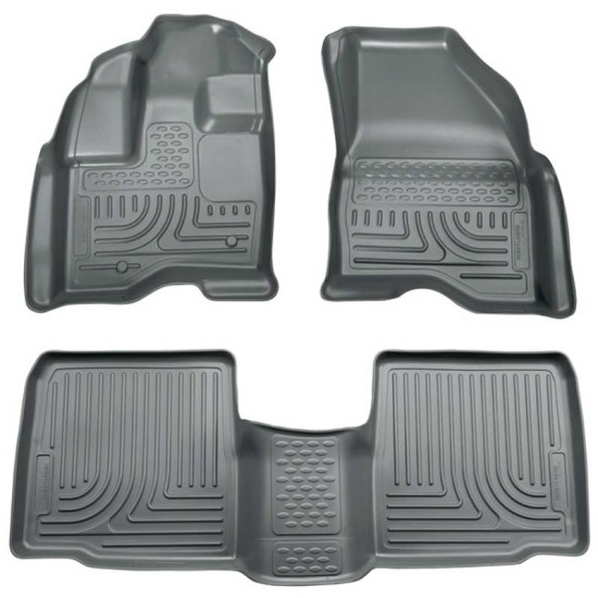 Ford Explorer WeatherBeater Front & 2nd Row Floor Liners 2011 - 2014 / 9876 Ford Explorer WeatherBeater Front & 2nd Row Floor Liners 2011 - 2014 / 9876