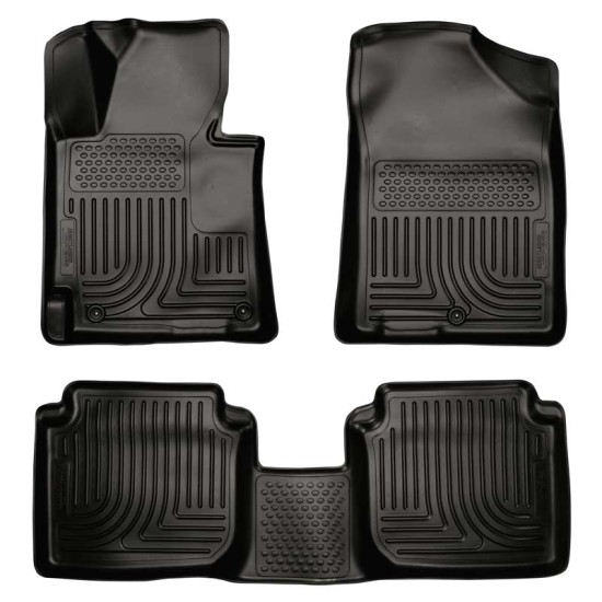 Hyundai Elantra GLS Sedan WeatherBeater Front & 2nd Row Floor Liners 2011 - 2013 / 9889 Hyundai Elantra GLS Sedan WeatherBeater Front & 2nd Row Floor Liners 2011 - 2013 / 9889