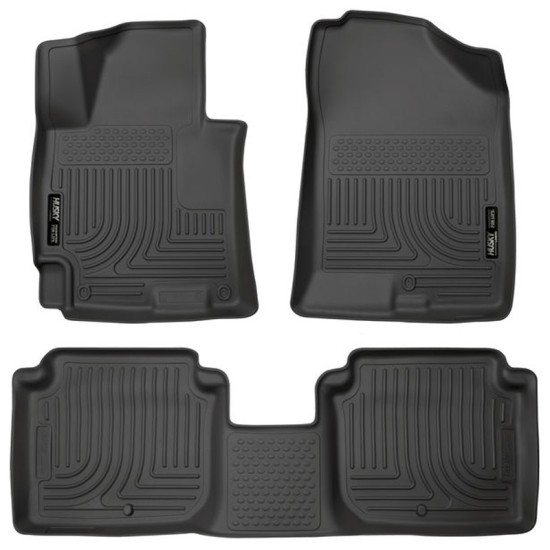 Hyundai Elantra Sedan WeatherBeater Front & 2nd Row Floor Liners 2014 - 2016 / 9894 Hyundai Elantra Sedan WeatherBeater Front & 2nd Row Floor Liners 2014 - 2016 / 9894