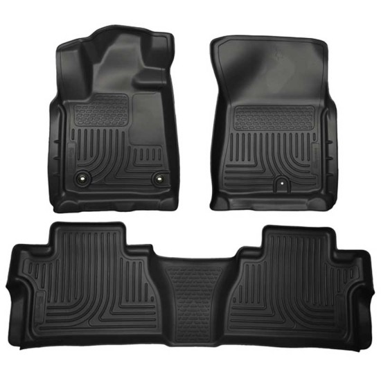 Toyota Tundra Double Cab WeatherBeater Front & 2nd Row Floor Liners 2014 - 2021 / 9956