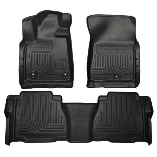 Toyota Tundra Double Cab WeatherBeater Front & 2nd Row Floor Liners 2012 - 2013 / 9959