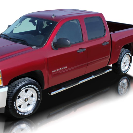 Chevrolet Silverado 2500 Crew Cab Ultra Polished Stainless Steel 5" Oval Step Bars 2007 - 2019 / 0801-0302 Chevrolet Silverado 2500 Crew Cab Ultra Polished Stainless Steel 5" Oval Step Bars 2007 - 2019 / 0801-0302